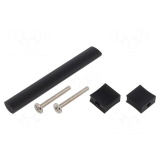 Handle | aluminium | matt black | H: 30.5mm | L: 116mm | W: 15.5mm