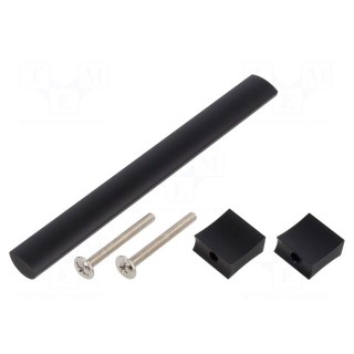 Handle | aluminium | matt black | H: 30.5mm | L: 148mm | W: 15.5mm