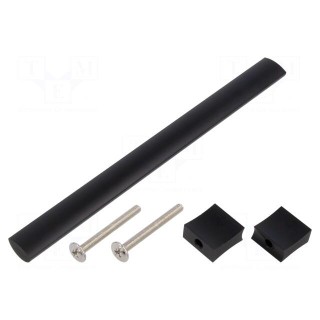 Handle | aluminium | matt black | H: 30.5mm | L: 180mm | W: 15.5mm