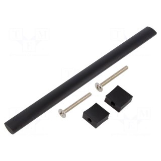 Handle | aluminium | matt black | H: 30.5mm | L: 212mm | W: 15.5mm