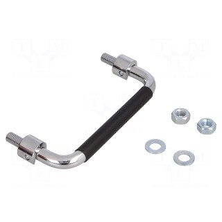Handle | chromium plated steel | H: 43mm | L: 120mm | W: 10mm