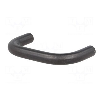 Handle | oxidized steel | black | H: 35mm | Mounting: M4 screw | Ø: 8mm