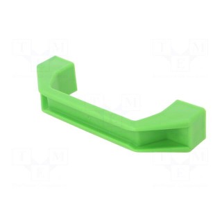 Handle | plastic | green | 120mm | Kit: screw x2
