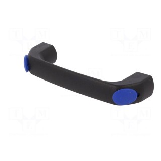 Handle | Mat: polyamide | black | H: 34mm | L: 120mm | blue | W: 18mm | 530N