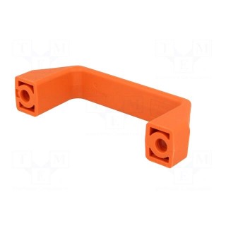 Handle | technopolymer PA | orange | H: 38mm | L: 109mm | W: 21mm