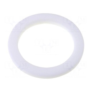 Gasket | PTFE | Thk: 2mm | Øint: 20.1mm | Øout: 27.5mm | M20 | white