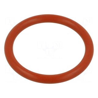 O-ring gasket | silicone | Thk: 6mm | Øint: 50mm | red | -60÷160°C