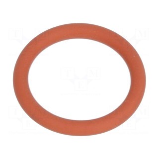 O-ring gasket | VMQ | Thk: 1.5mm | Øint: 10mm | PG7 | red | -60÷250°C