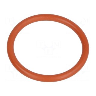 O-ring gasket | VMQ | Thk: 1.8mm | Øint: 17mm | M20 | red | -60÷250°C