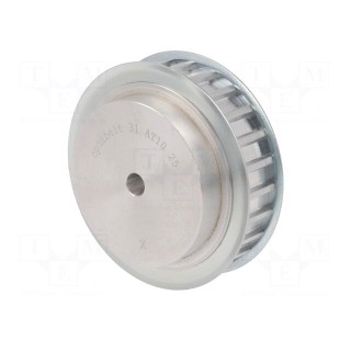 Belt pulley | AT10 | W: 16mm | whell width: 31mm | Ø: 77.7mm | aluminium