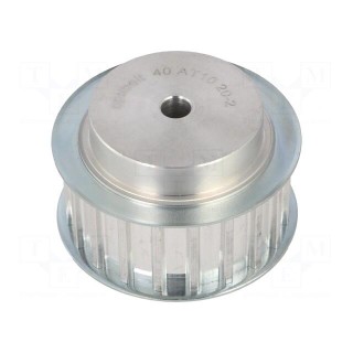 Belt pulley | AT10 | W: 25mm | whell width: 40mm | Ø: 61.8mm | aluminium