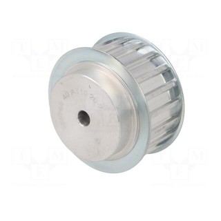 Belt pulley | AT10 | W: 25mm | whell width: 40mm | Ø: 61.8mm | aluminium