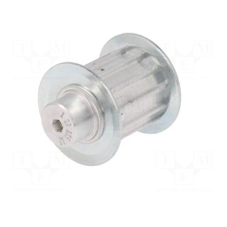 Belt pulley | AT5 | W: 16mm | whell width: 27mm | Ø: 17.85mm | aluminium