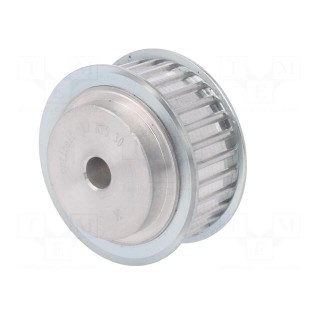 Belt pulley | AT5 | W: 16mm | whell width: 27mm | Ø: 46.55mm | aluminium