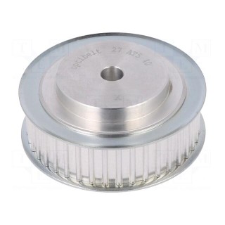 Belt pulley | AT5 | W: 16mm | whell width: 27mm | Ø: 62.45mm | aluminium