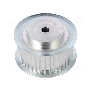 Belt pulley | AT5 | W: 25mm | whell width: 36mm | Ø: 56.05mm | aluminium