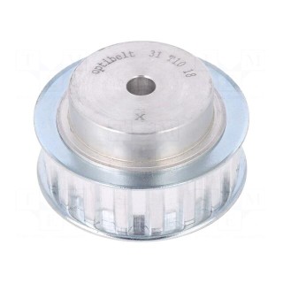 Belt pulley | T10 | W: 16mm | whell width: 31mm | Ø: 55.45mm | aluminium