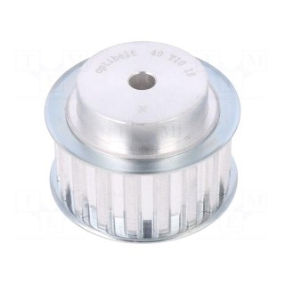 Belt pulley | T10 | W: 25mm | whell width: 40mm | Ø: 55.45mm | aluminium