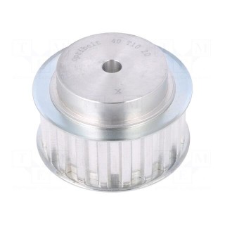Belt pulley | T10 | W: 25mm | whell width: 40mm | Ø: 61.8mm | aluminium