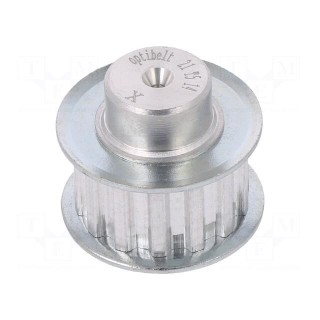 Belt pulley | T5 | W: 10mm | whell width: 21mm | Ø: 21.45mm | aluminium