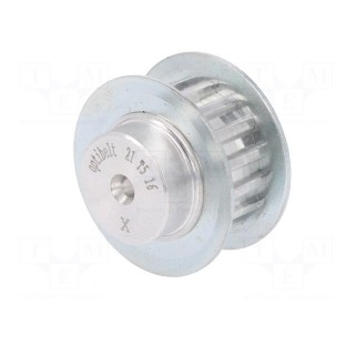 Belt pulley | T5 | W: 10mm | whell width: 21mm | Ø: 24.6mm | aluminium