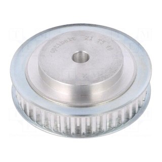 Belt pulley | T5 | W: 10mm | whell width: 21mm | Ø: 62.85mm | aluminium