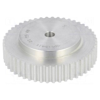 Belt pulley | T5 | W: 10mm | whell width: 21mm | Ø: 75.55mm | aluminium