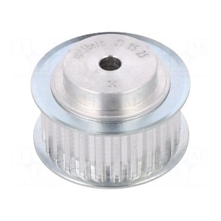 Belt pulley | T5 | W: 16mm | whell width: 27mm | Ø: 39mm | aluminium | ZRS
