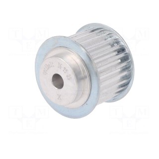 Belt pulley | T5 | W: 25mm | whell width: 36mm | Ø: 39mm | aluminium | ZRS