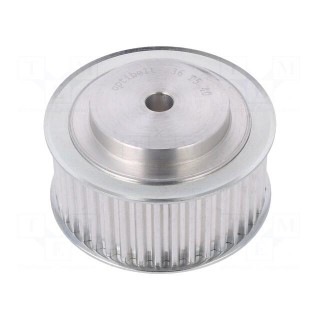 Belt pulley | T5 | W: 25mm | whell width: 36mm | Ø: 62.85mm | aluminium
