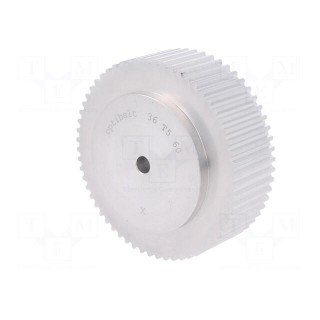Belt pulley | T5 | W: 25mm | whell width: 36mm | Ø: 94.65mm | aluminium