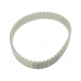 Timing belt | AT10 | W: 25mm | H: 5mm | Lw: 500mm | Tooth height: 2.5mm