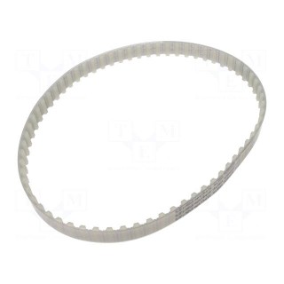 Timing belt | T10 | W: 12mm | H: 4.5mm | Lw: 370mm | Tooth height: 2.5mm