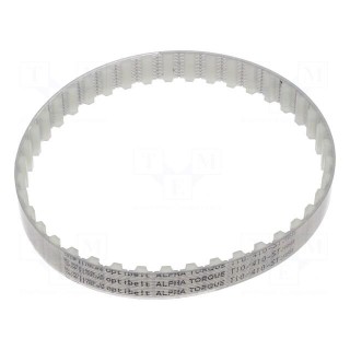Timing belt | T10 | W: 16mm | H: 4.5mm | Lw: 410mm | Tooth height: 2.5mm