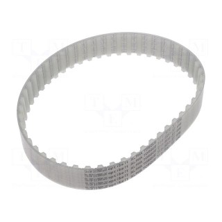 Timing belt | T10 | W: 25mm | H: 4.5mm | Lw: 500mm | Tooth height: 2.5mm