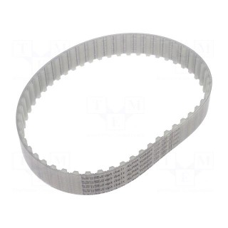 Timing belt | T10 | W: 25mm | H: 4.5mm | Lw: 530mm | Tooth height: 2.5mm