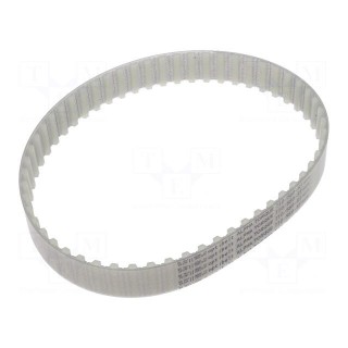 Timing belt | T10 | W: 25mm | H: 4.5mm | Lw: 560mm | Tooth height: 2.5mm