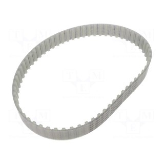 Timing belt | T10 | W: 25mm | H: 4.5mm | Lw: 630mm | Tooth height: 2.5mm