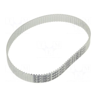 Timing belt | T2.5 | W: 10mm | H: 1.3mm | Lw: 265mm | Tooth height: 0.7mm