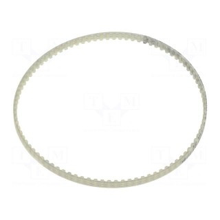 Timing belt | T2.5 | W: 3mm | H: 1.3mm | Lw: 230mm | Tooth height: 0.7mm