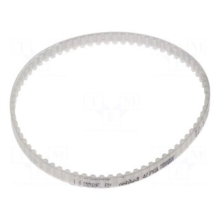 Timing belt | T2.5 | W: 4mm | H: 1.3mm | Lw: 180mm | Tooth height: 0.7mm