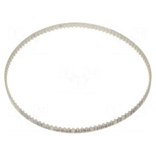 Timing belt | T2.5 | W: 4mm | H: 1.3mm | Lw: 265mm | Tooth height: 0.7mm