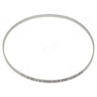 Timing belt | T2.5 | W: 4mm | H: 1.3mm | Lw: 305mm | Tooth height: 0.7mm