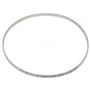 Timing belt | T2.5 | W: 4mm | H: 1.3mm | Lw: 500mm | Tooth height: 0.7mm