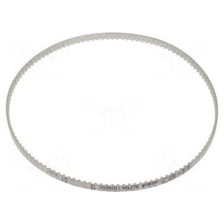 Timing belt | T2.5 | W: 6mm | H: 1.3mm | Lw: 317.5mm | Tooth height: 0.7mm