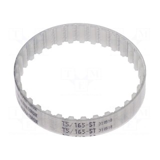 Timing belt | T5 | W: 10mm | H: 2.2mm | Lw: 165mm | Tooth height: 1.2mm