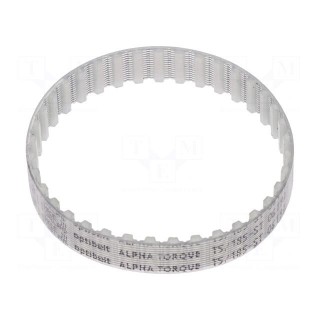 Timing belt | T5 | W: 10mm | H: 2.2mm | Lw: 185mm | Tooth height: 1.2mm