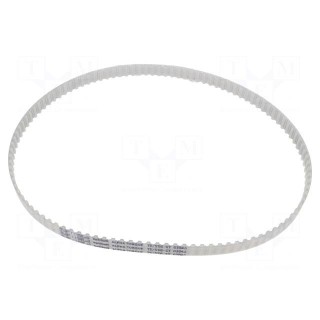 Timing belt | T5 | W: 10mm | H: 2.2mm | Lw: 550mm | Tooth height: 1.2mm