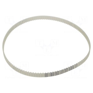 Timing belt | T5 | W: 10mm | H: 2.2mm | Lw: 630mm | Tooth height: 1.2mm