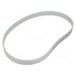 Timing belt | T5 | W: 12mm | H: 2.2mm | Lw: 455mm | Tooth height: 1.2mm